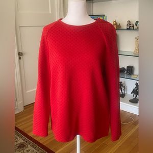 J Jill Medium Long Sleeve Red Top